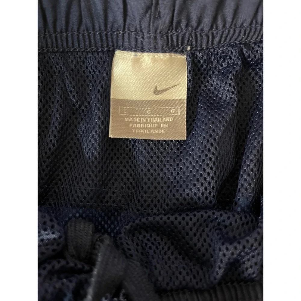 Nike Nylon Mesh Lined‎ Shorts Mens L Navy Blue Excellent Vintage Striped Swim
